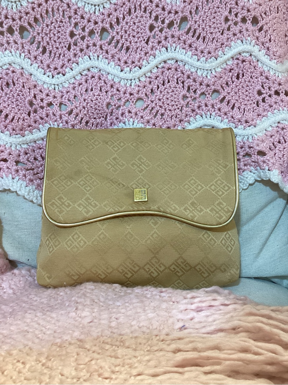 Vintage Givenchy Women’s Gold Cosmetic Bag